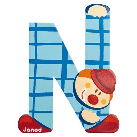 lettre clown  janod king jouet decoration de la chambre janod fetes deco mode enfants