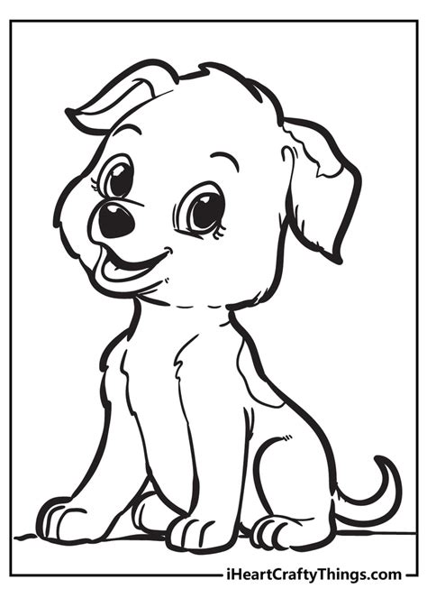 puppy coloring pages  heart crafty