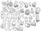 Cristal Gem Geode Geometric Contours Cristaux Teckningstekniker Upptäck Idéer Salvo sketch template