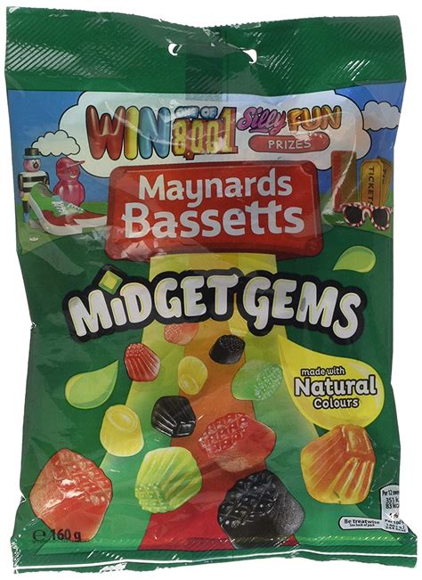 midget gems sweets bag 160 g pack of 10 uk grocery