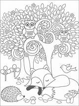 Woodland Coloring Pages Animal Fox Animals Forest Book Activity Printable Getdrawings Getcolorings Print sketch template