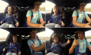 father films son s reaction when takes him out drift driving at race track daily mail online