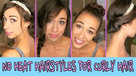 quick easy hairstyles  curly hair youtube