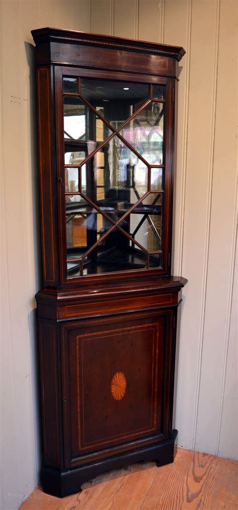 inlaid mahogany corner cabinet antiques atlas