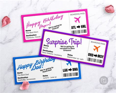 Editable Plane Ticket Boarding Pass Printable Edit Online The