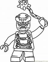 Ninjago Snike Lego Coloringpages101 Serpentine Clayface Participle sketch template