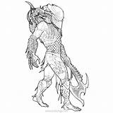 Predator Alien Lineart Xcolorings sketch template