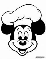 Mickey Coloring Chef Mouse Pages Disneyclips Occupations sketch template