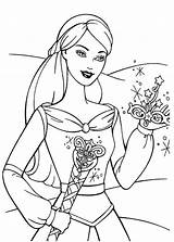 Coloring Barbie Pages Wand Magic Beautiful Anastasia Cartoon Dolls Kids Library Sheets Rainbow sketch template