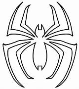 Symbol Spiderman Coloring Pages Printable Getcolorings Col sketch template