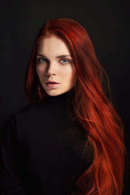 Premium Photo Sexy Beautiful Redhead Girl With Long Hair