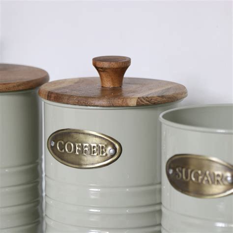 green tea coffee sugar canisters melody maison