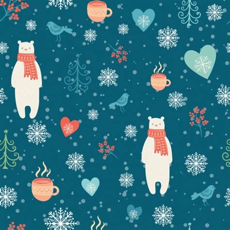 premium vector winter pattern design