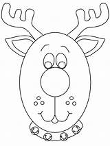 Reindeer Coloring Christmas Pages Printable Head Face Rudolph Drawing Template Coloringpagebook Sheets Ornaments Colouring Color Deer Book Print Clipart Ornament sketch template