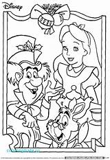 Alice Wonderland Coloring Pages Christmas Disney Characters Kids Color Print Party Printable Sheets Holiday Mad Getcolorings Sheet Adult Back Looking sketch template