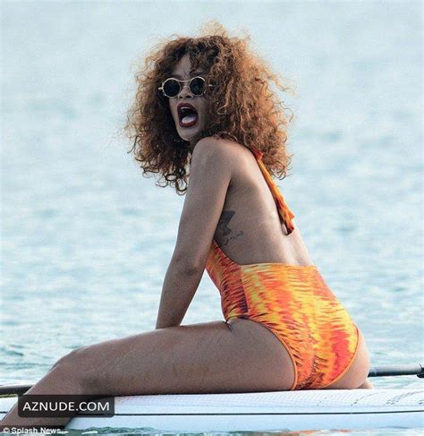 Rihanna Sexy Boating In A Swimsuit In Barbados Aznude