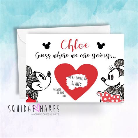 surprise     disney scratchcard reveal personalised mickey