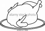 Chicken Drawing Food Whole Roast Getdrawings Cooked sketch template
