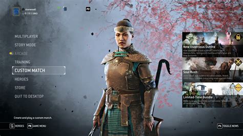 main menu  honor interface  game