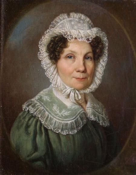 german school 19th century portrait of a lady in pearls and a lace