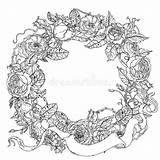 Flower Mandala Drawing Cartouche Heraldic Hand Colouring Preview Style sketch template