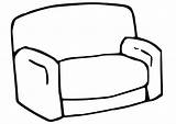 Couch Sofa Clipart Coloring Clip Pages Cliparts Furniture Outline People Large Edupics Library sketch template