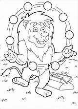 Coloring Lion Circus Juggling Pages Drawing Themed Color Kids Dora Popular Explorer Print Online Coloringhome sketch template