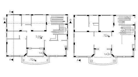 bungalow house floor plan  autocad file cadbull