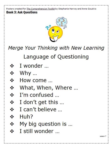 questions reading classroom teaching reading vocabulary development