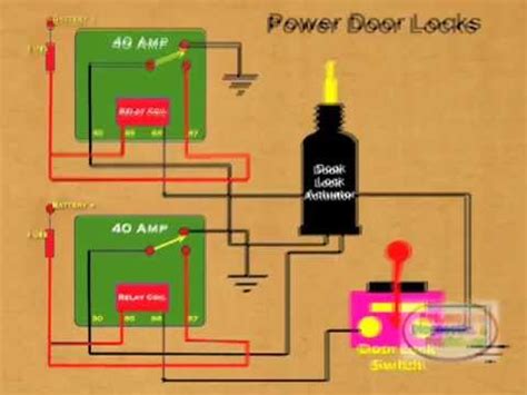 wire relay power door lock youtube