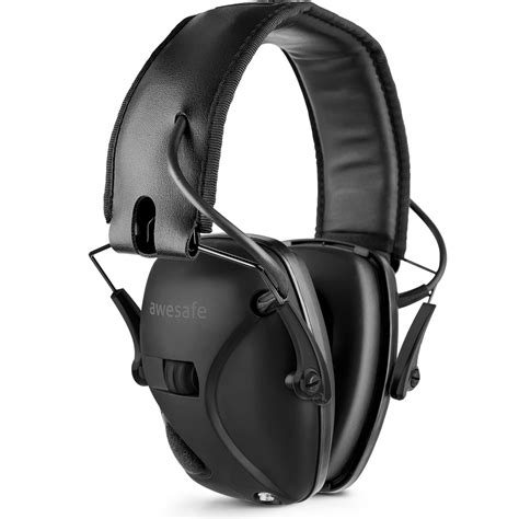 awesafe electronic shooting earmuffs shooting hearing protection  noise reduction sound