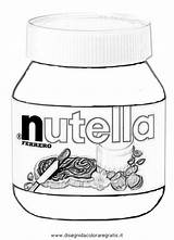 Nutella Alimenti Disegnidacoloraregratis sketch template