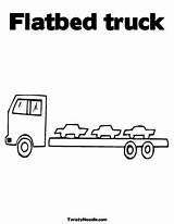 Coloring Truck Pages Flatbed Carrier Car Trucks Visit sketch template