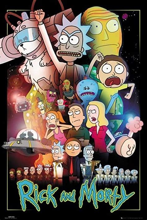 Rick And Morty Tv Show Poster Print Character Collage