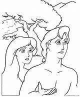 Adam Eve Coloring4free Printable Coloring Pages Bible Related Posts Thru Drive Hiding sketch template