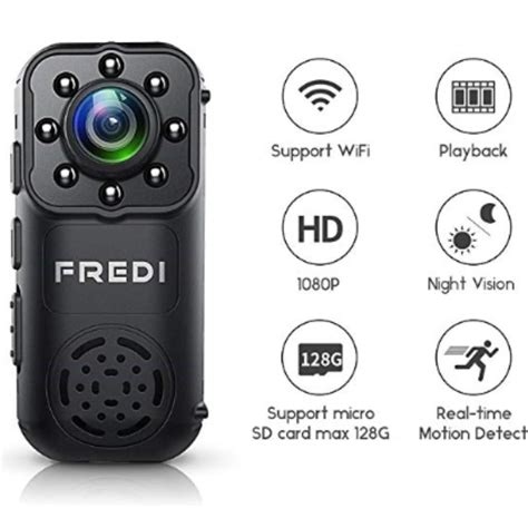 fredi hidden spy camera 1080p hd mini wireless wifi little nanny cam