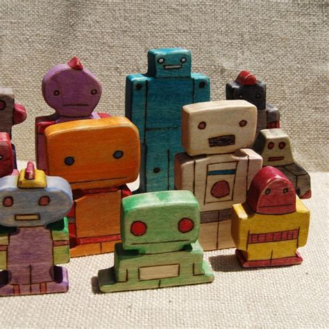 images  wooden robot  pinterest  robot toys