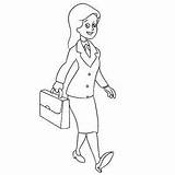 Colouring Businesswoman sketch template