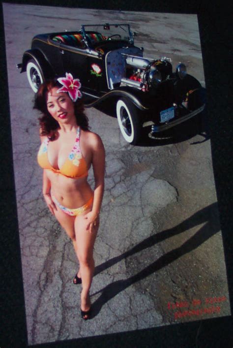 Photo Pin Up Pinup Pin Up Girl Woman Hot Rod Car 1950s Ebay