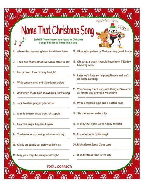 christmas song game diy instant