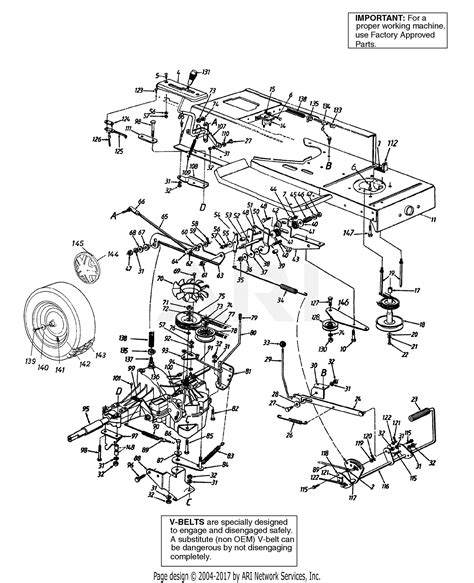mtd adg lt   parts diagram   frame wheel assembly lt