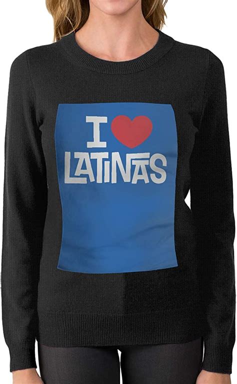 i love latinas women s long sleeve printed sweater t shirts at amazon