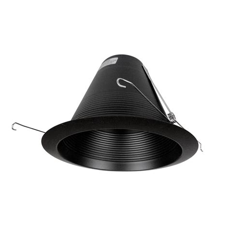 nicor   black recessed airtight cone baffle trim abk  home depot