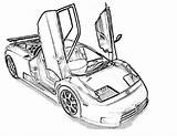 Coloring Bugatti Veyron Supercar Eb110 sketch template