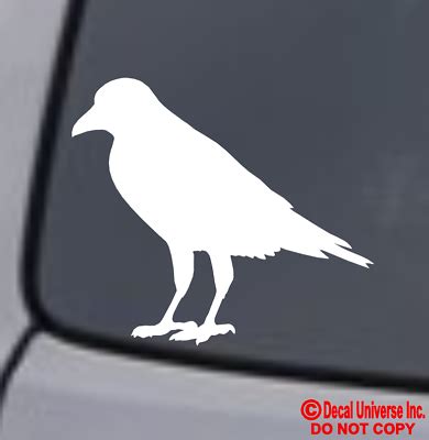 crow vinyl decal sticker car window wall bumper black bird american cute raven ebay