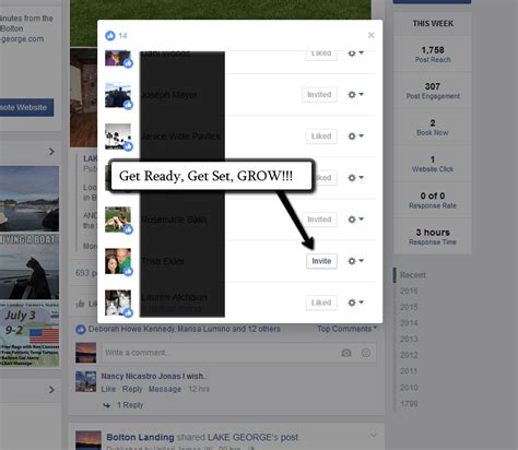 facebook invite button  grow  fans mannix marketing
