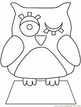 Owl Coloring Pages Printable Birds Owl4 Template Animals Owls Pattern Coloringpagebook Girl Kids Print Large Boyama Cute Book Templates Winking sketch template