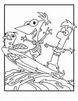 Ferb Phineas Coloring Pages Printable Color sketch template
