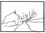 Landscape Outline Drawing Colour House Getdrawings Tree Ashley Jackson Sketching Click sketch template