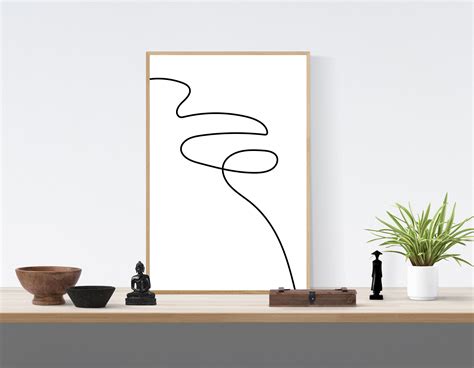 single  drawing wall art minimalist  art abstract etsy